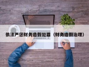依法严惩财务造假犯罪（财务造假治理）