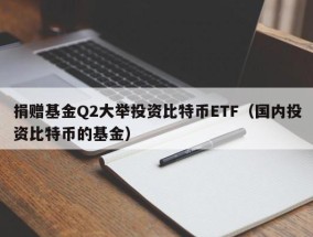 捐赠基金Q2大举投资比特币ETF（国内投资比特币的基金）