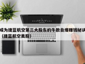 成为捷蓝航空第三大股东的牛散自爆赚钱秘诀（捷蓝航空美股）