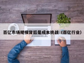 百亿市场规模背后是成本挑战（百亿行业）